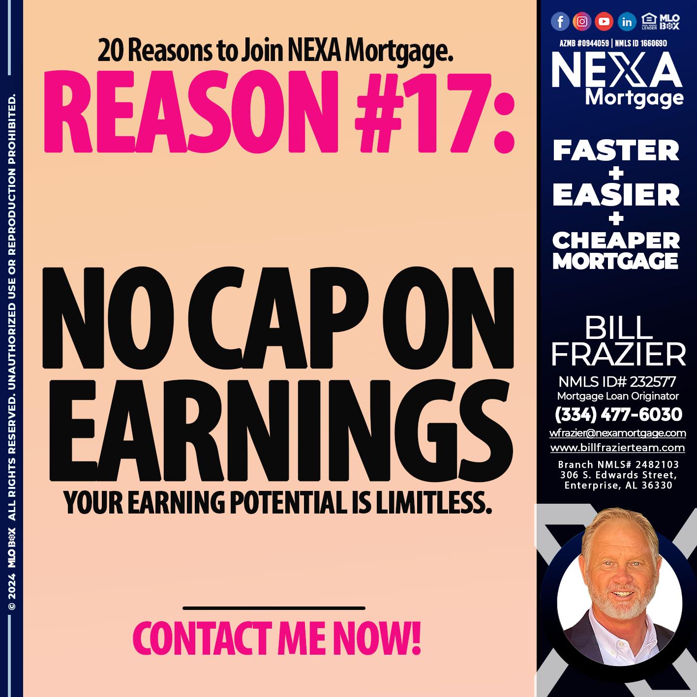 REASON 17 - Bill Frazier -Mortgage Loan Originator