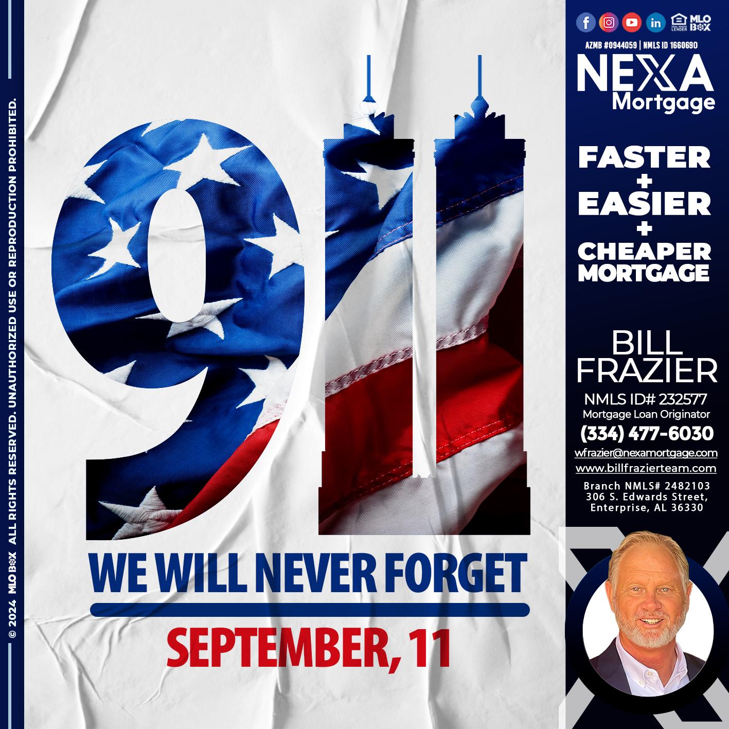 911 - Bill Frazier -Mortgage Loan Originator