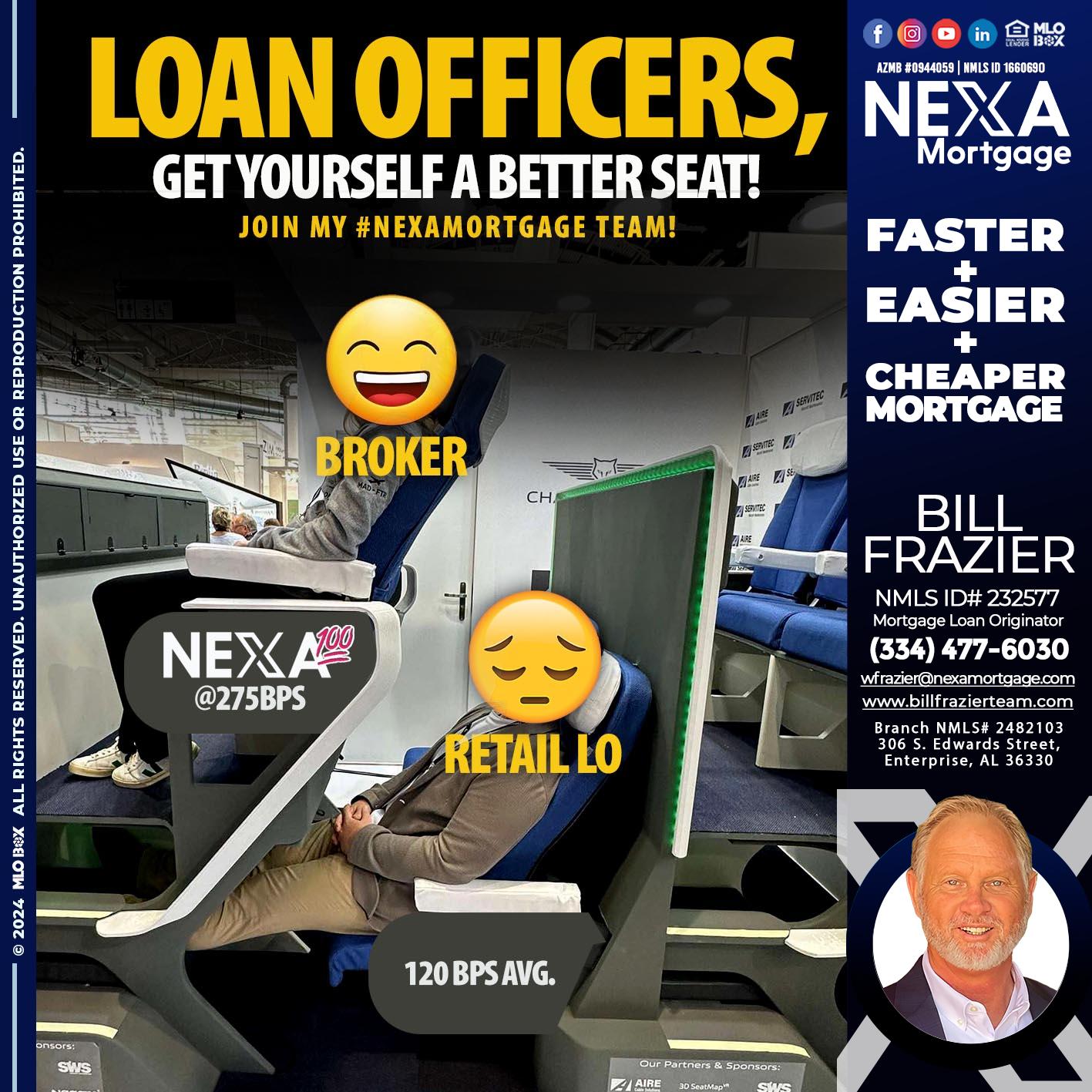 LOAN OFFICERS - Bill Frazier -Mortgage Loan Originator