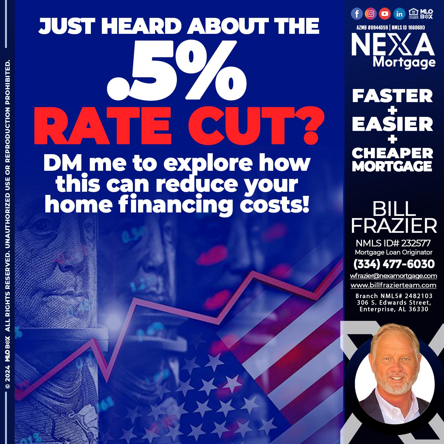 .5% - Bill Frazier -Mortgage Loan Originator