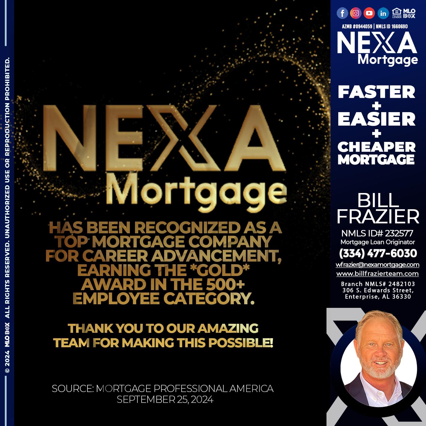nexa 500 - Bill Frazier -Mortgage Loan Originator