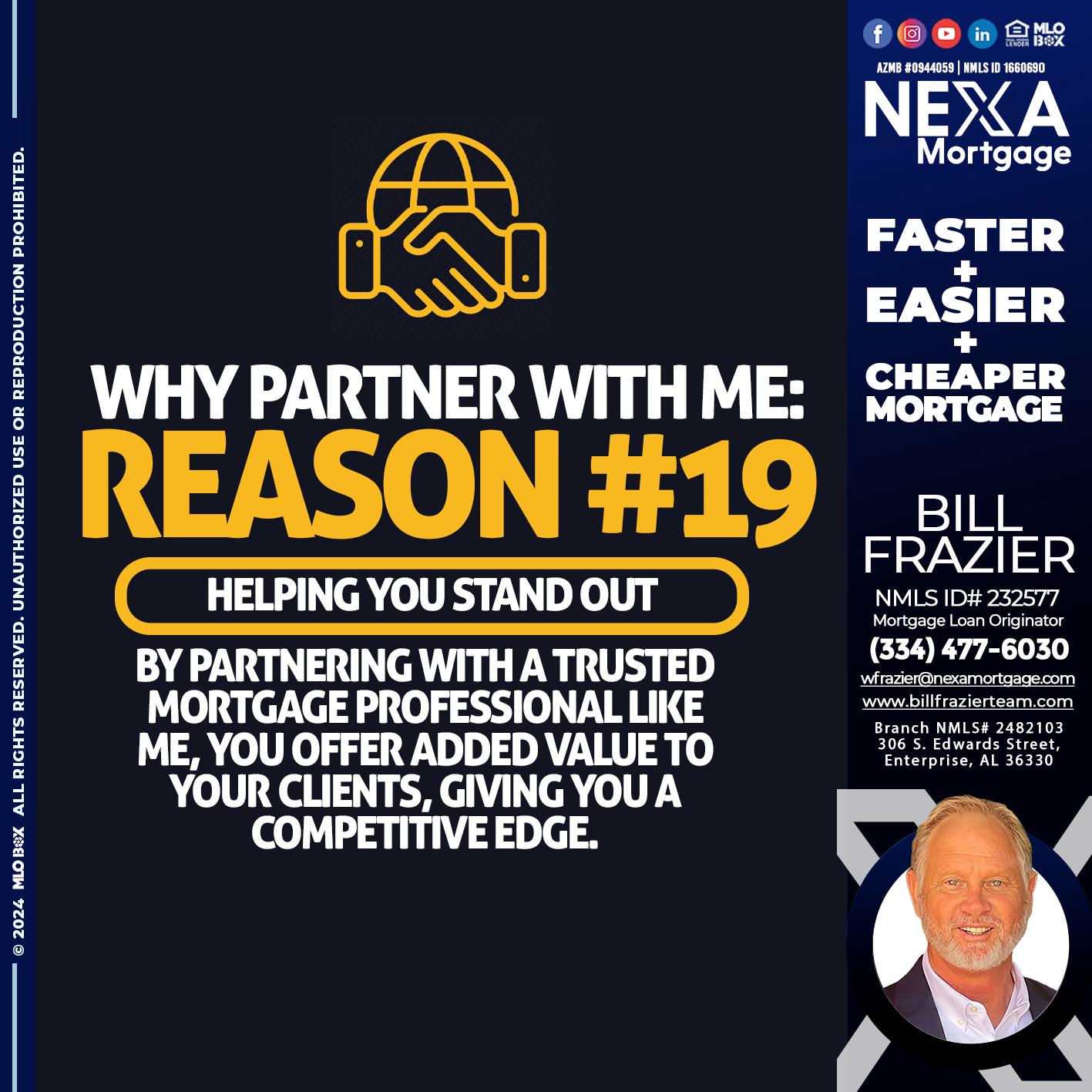 r19 - Bill Frazier -Mortgage Loan Originator