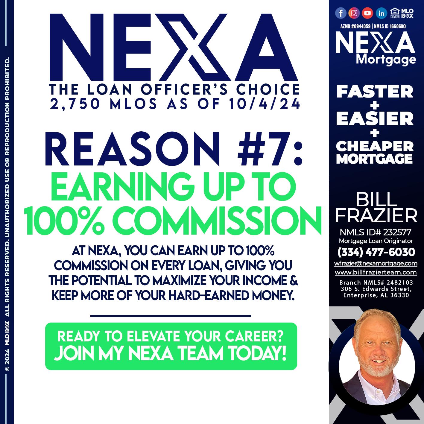 loan officer choice reason 7 - Bill Frazier -Mortgage Loan Originator