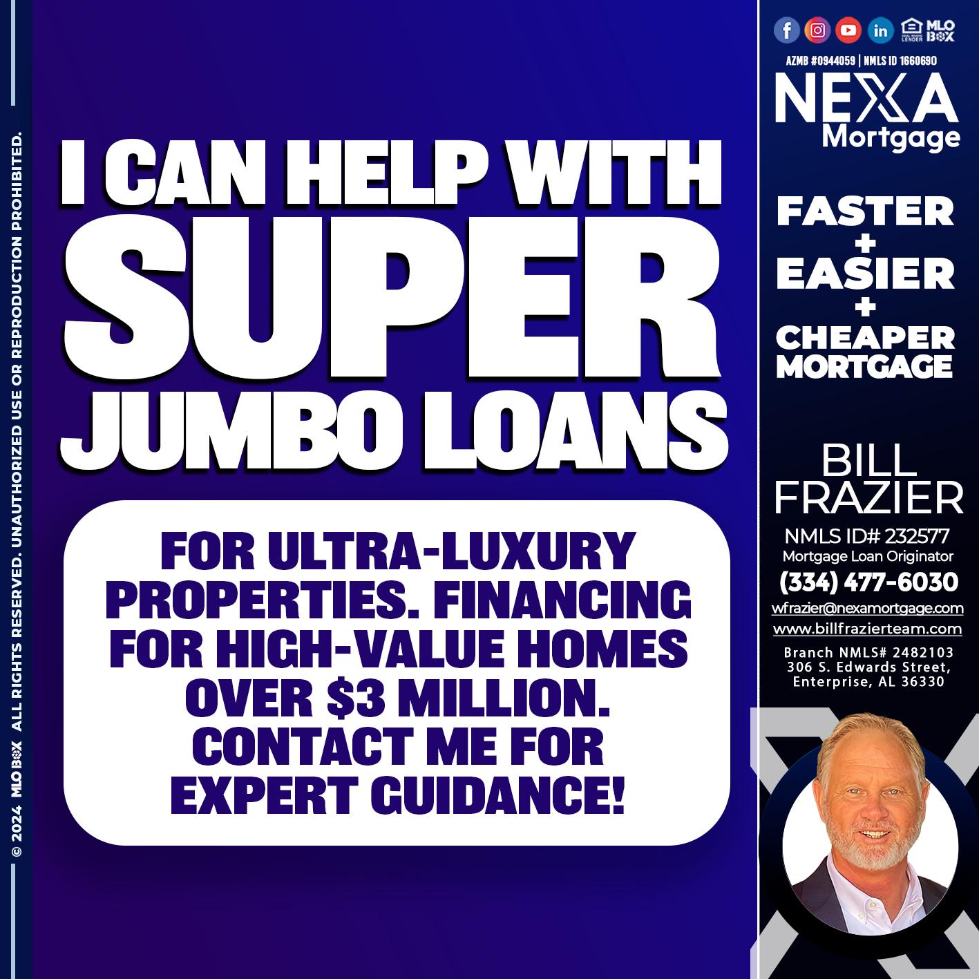 I CAN HELP - Bill Frazier -Mortgage Loan Originator