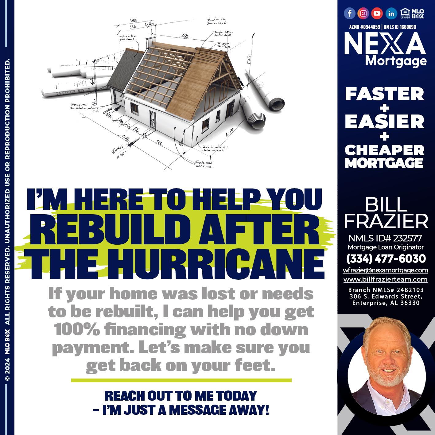 IM HERE TO HELP - Bill Frazier -Mortgage Loan Originator