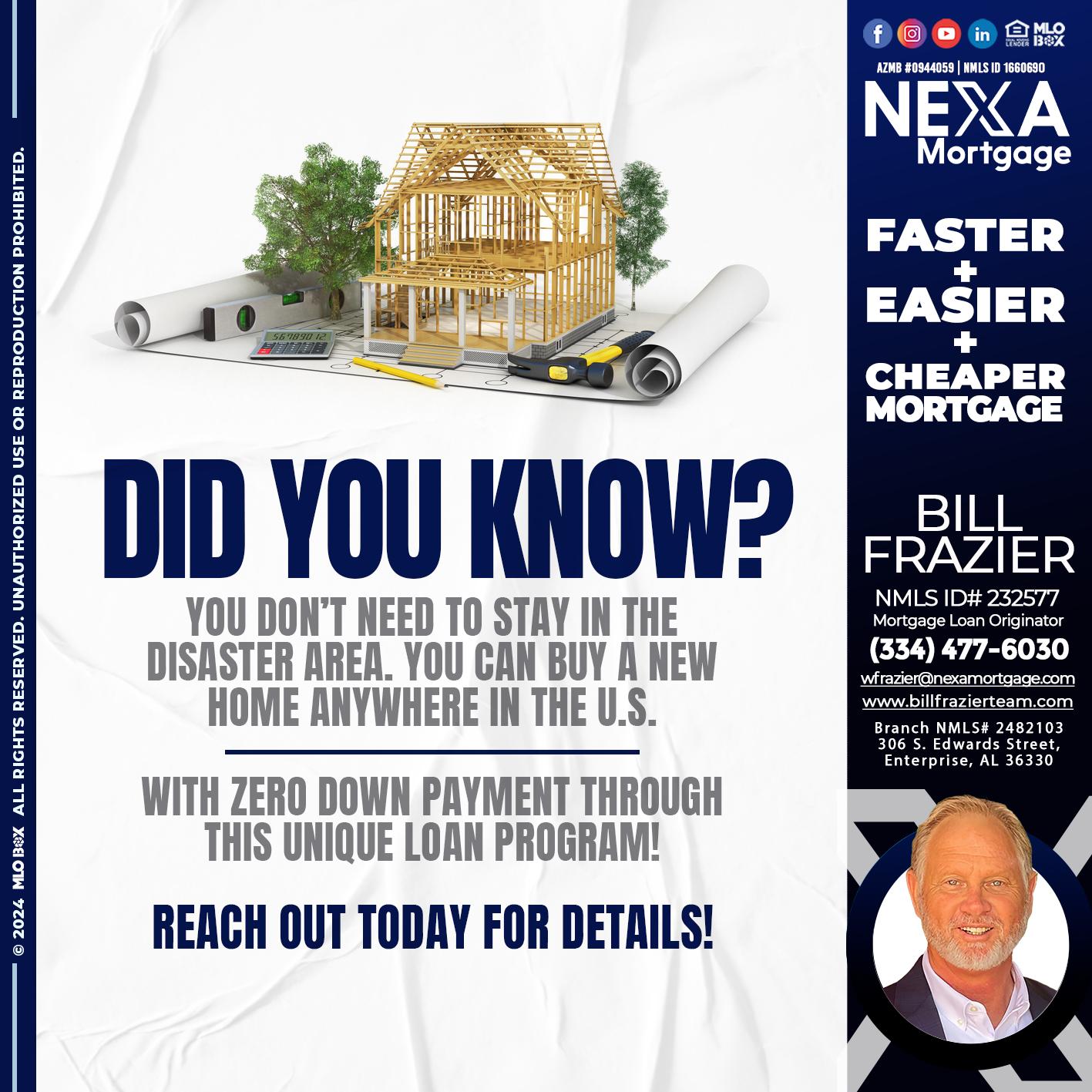 DID YOU KNOW - Bill Frazier -Mortgage Loan Originator