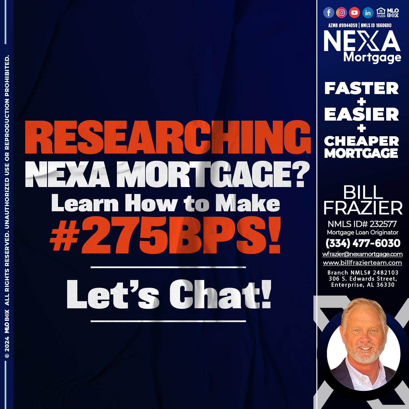 RESEARCHING - Bill Frazier -Mortgage Loan Originator