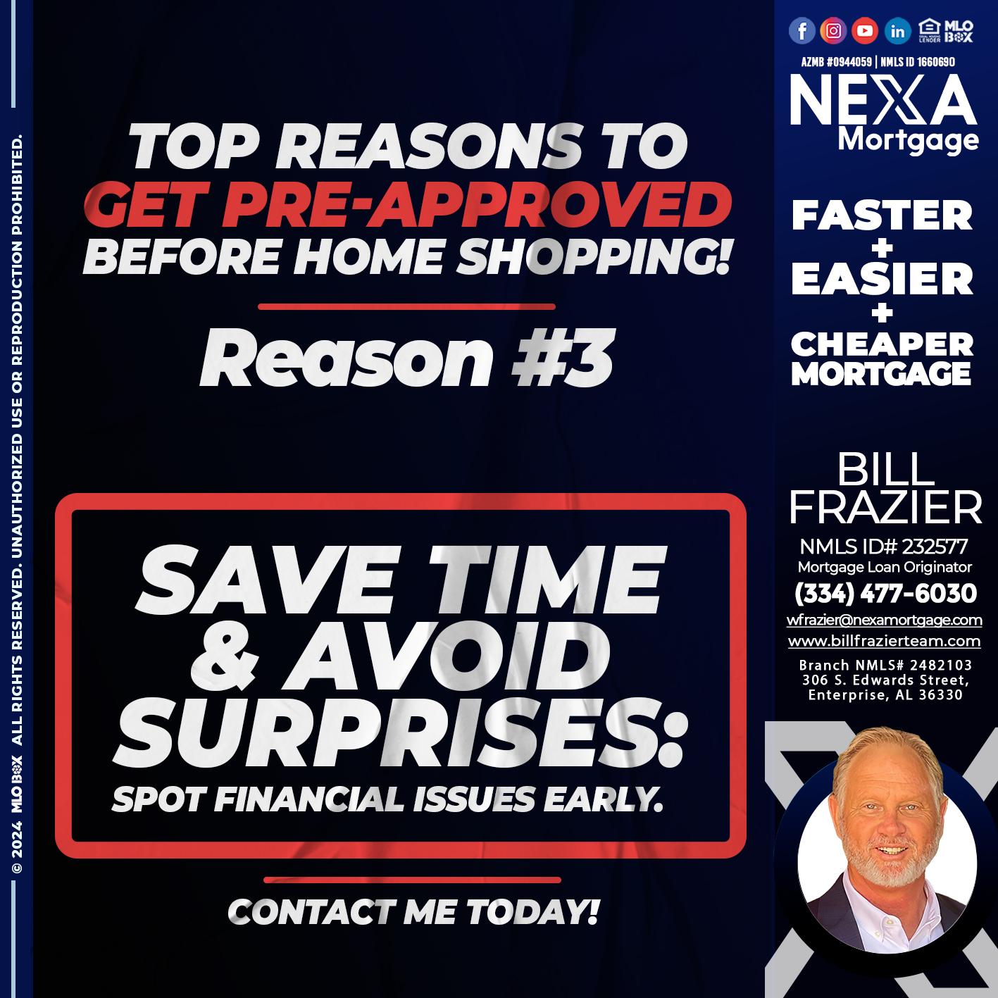 REASON 3 - Bill Frazier -Mortgage Loan Originator