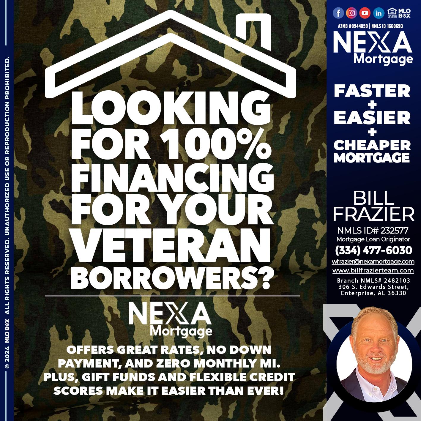 LOOKING 100% - Bill Frazier -Mortgage Loan Originator