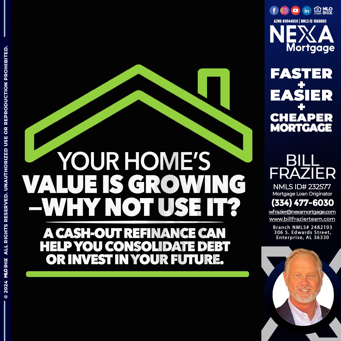 your homes - Bill Frazier -Mortgage Loan Originator