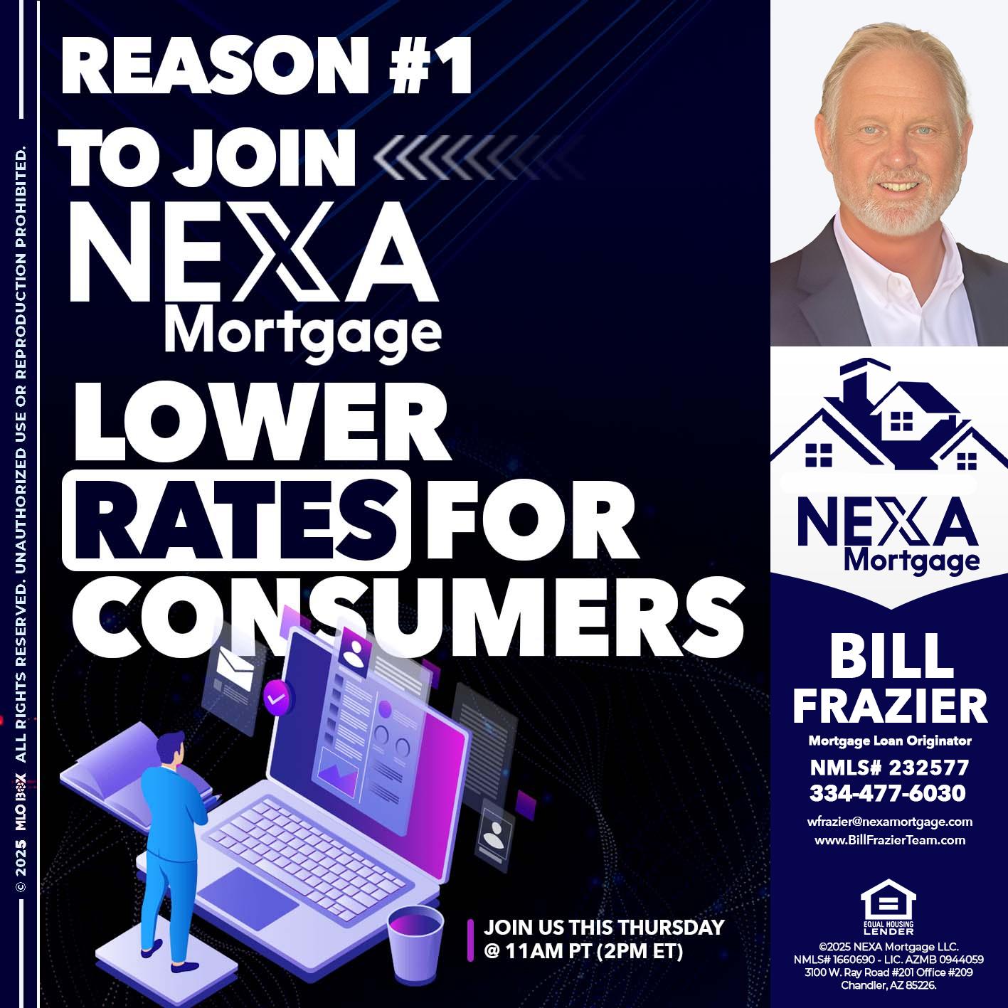 REASON 1 - Bill Frazier -Mortgage Loan Originator