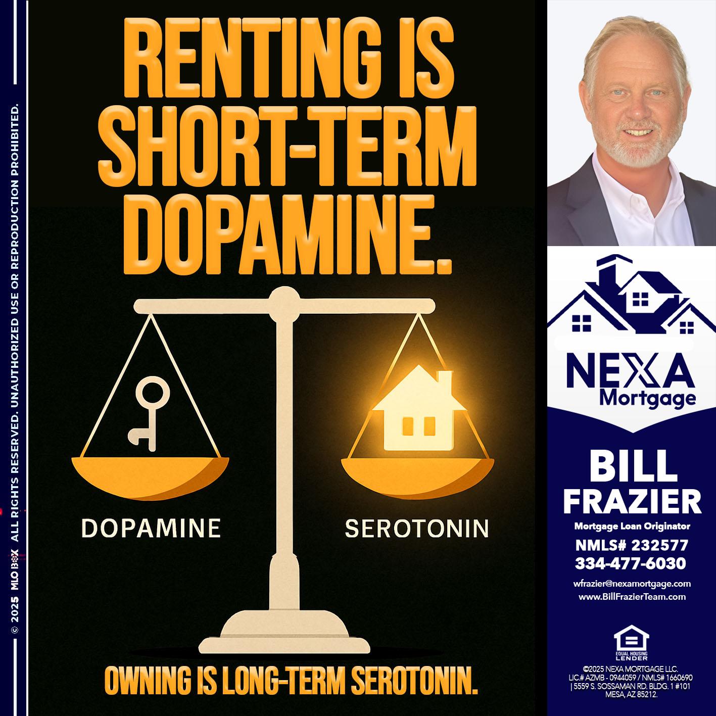 RENTING IS SHORT TERM - Bill Frazier -Mortgage Loan Originator