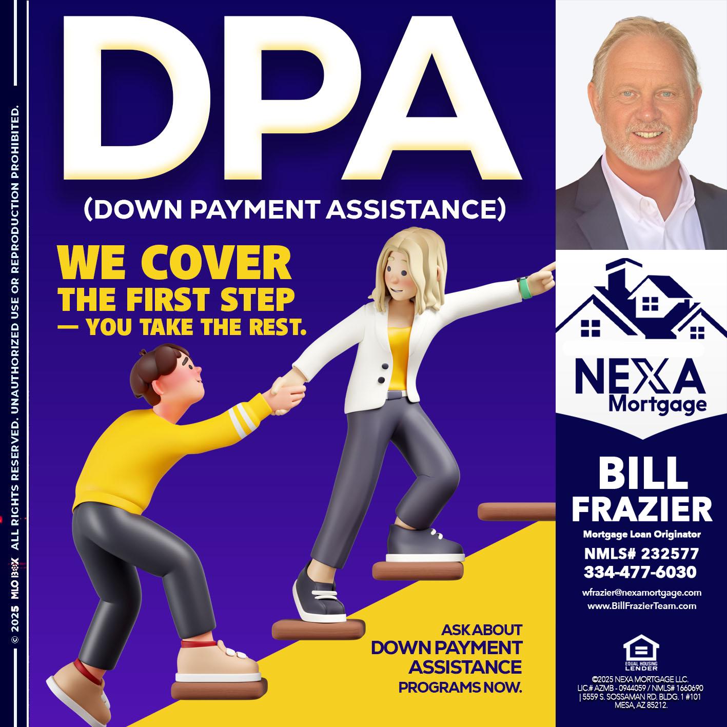 DPA LOANS - Bill Frazier -Mortgage Loan Originator