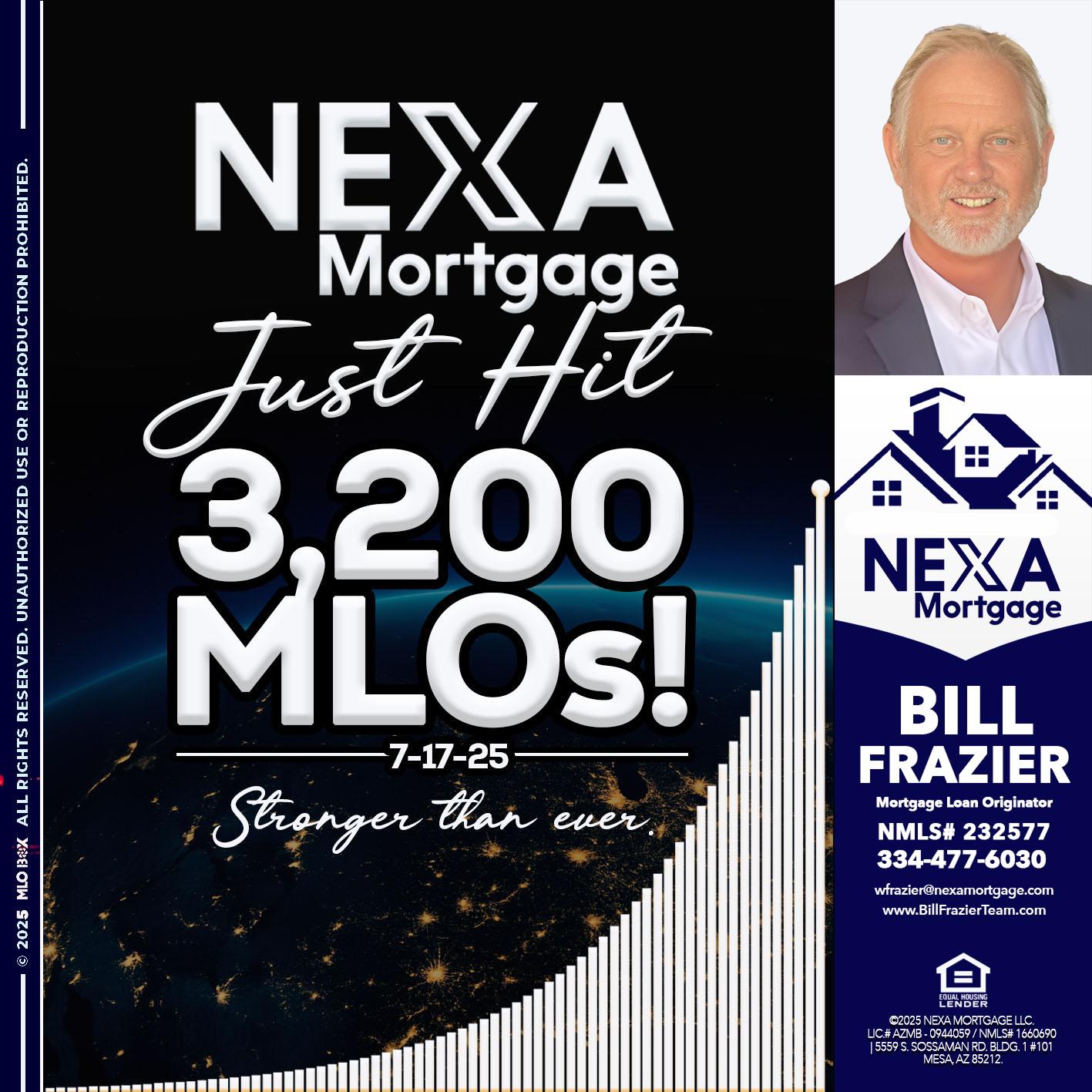 3200 MLOs - Bill Frazier -Mortgage Loan Originator
