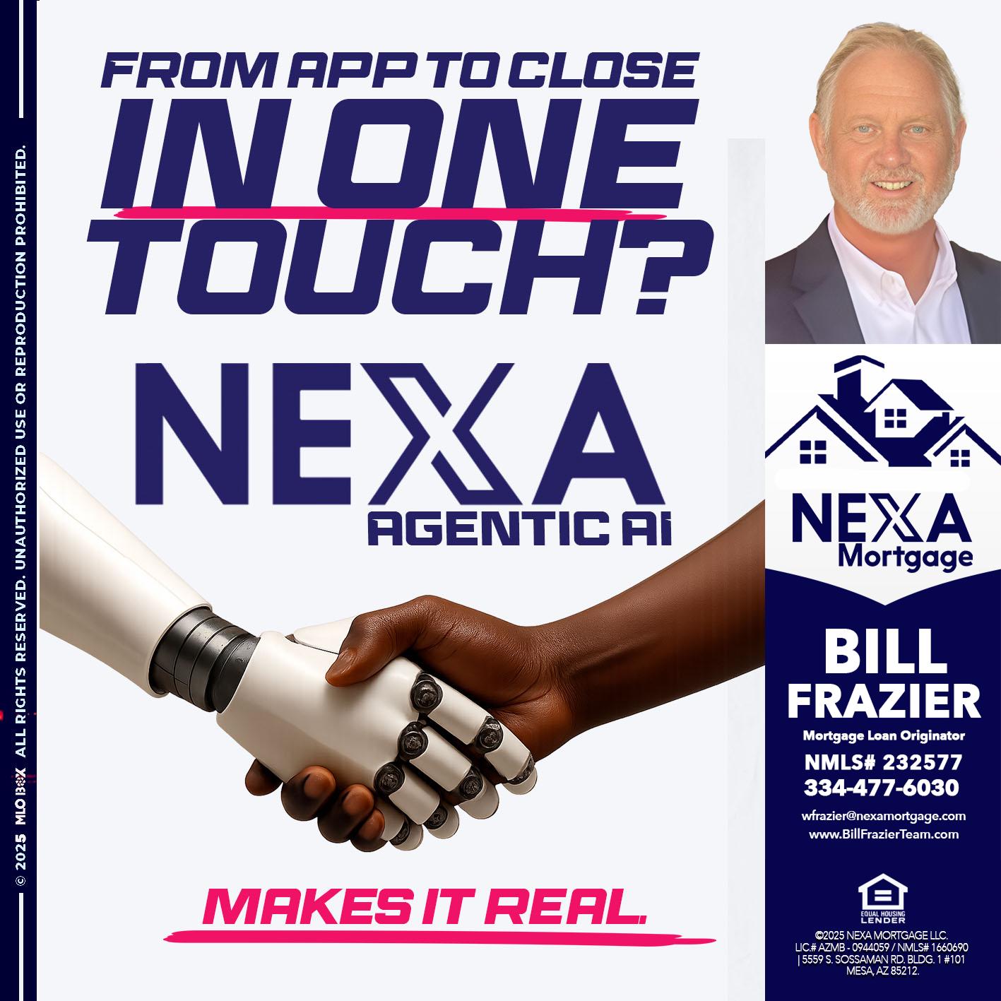IN ONE TOUCH - Bill Frazier -Mortgage Loan Originator