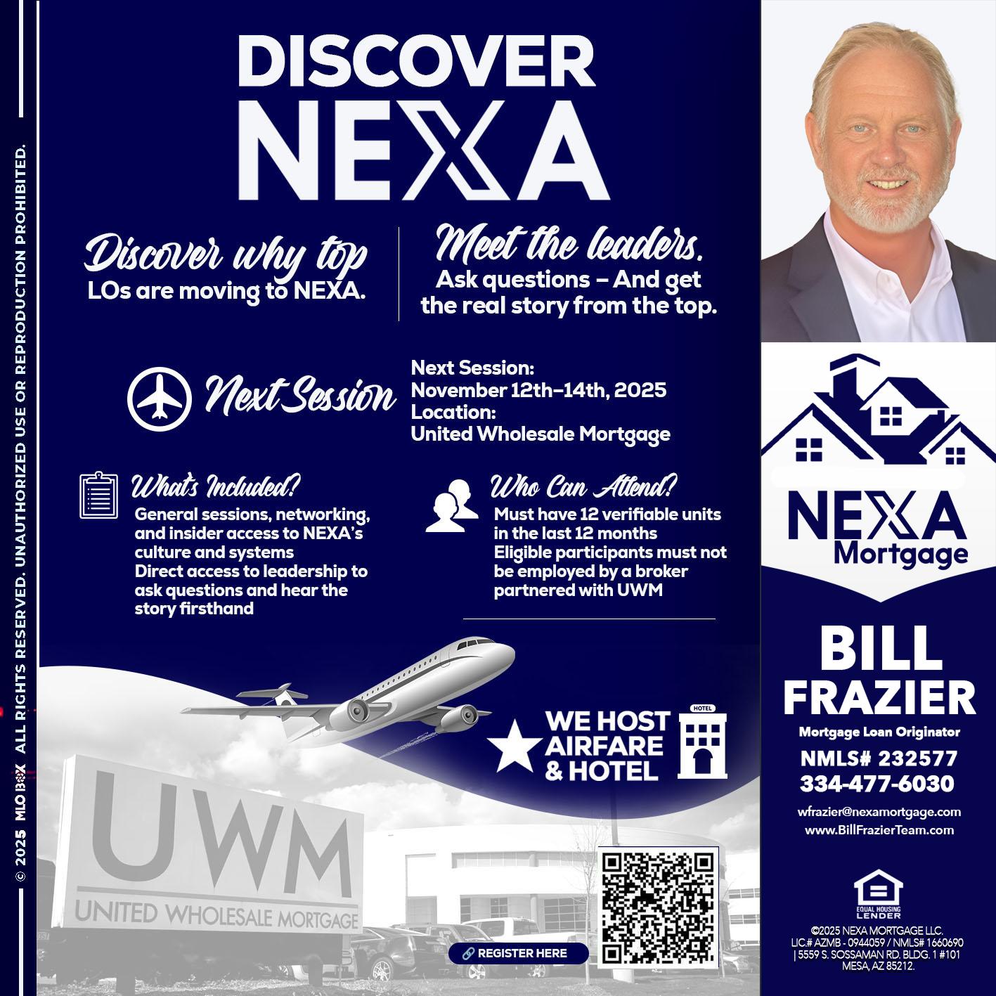 DISCOVER NEXA - Bill Frazier -Mortgage Loan Originator