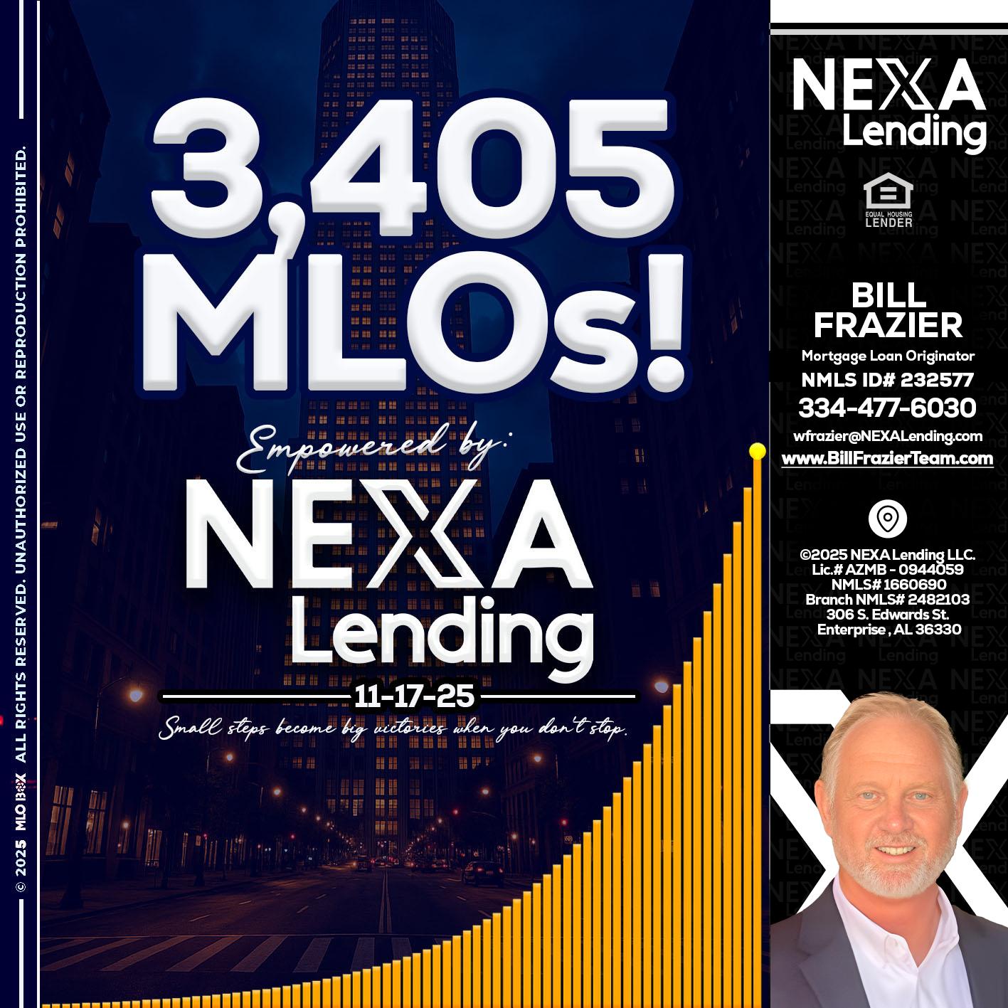 3405 MLOs - Bill Frazier -Mortgage Loan Originator