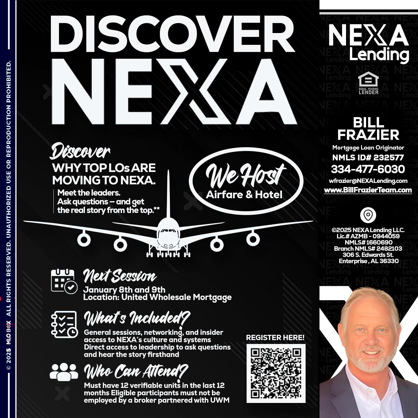 DISCOVER NEXA - Bill Frazier -Mortgage Loan Originator