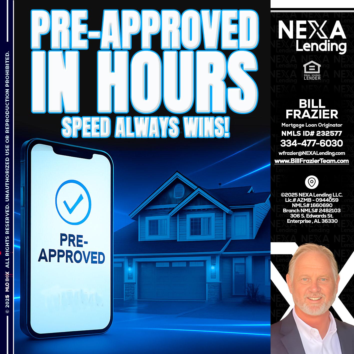 PRE - Bill Frazier -Mortgage Loan Originator