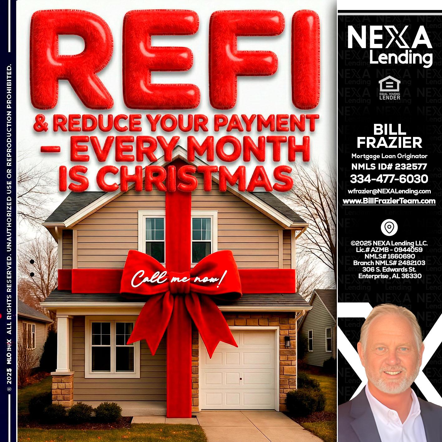 REFI - Bill Frazier -Mortgage Loan Originator