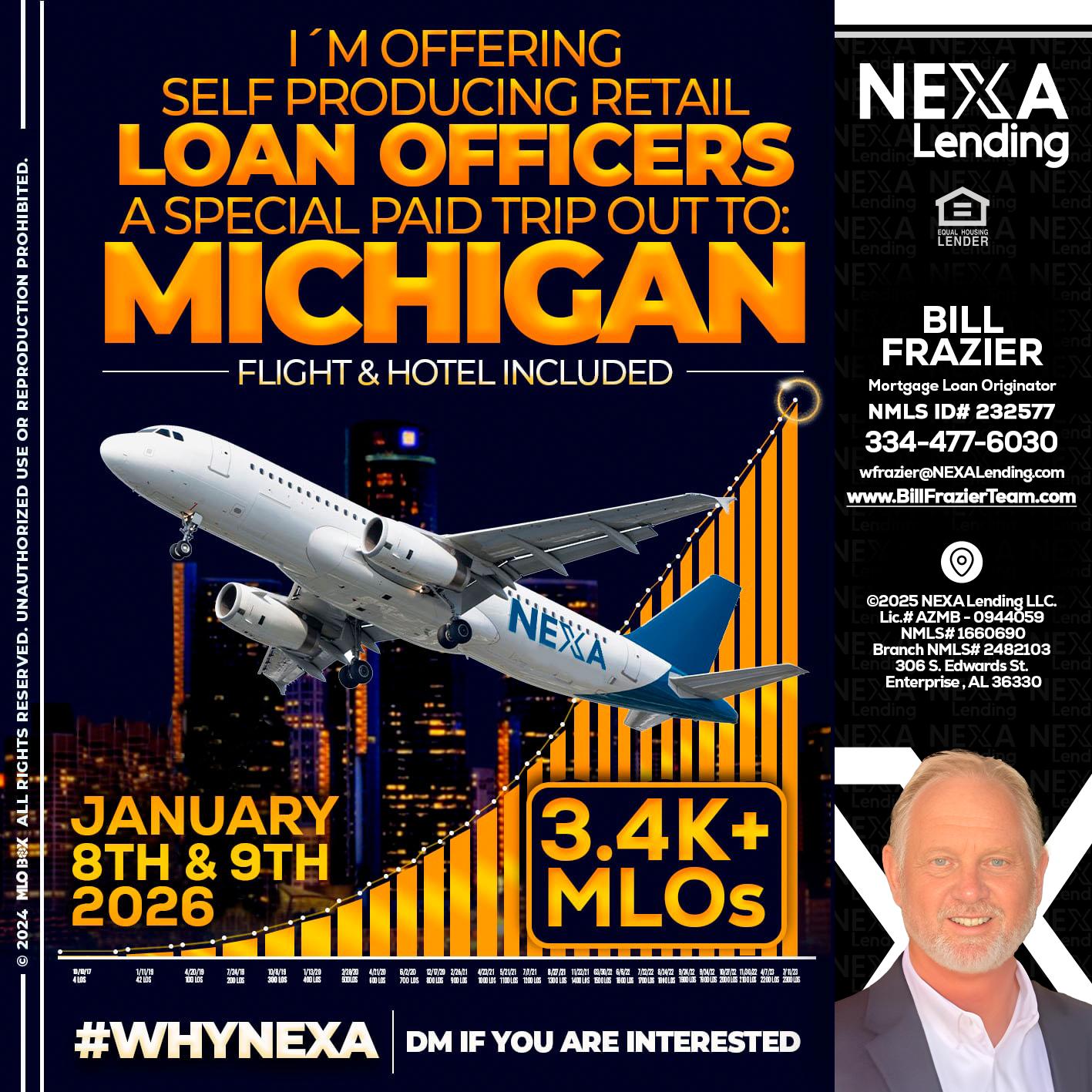 MICHIGAN TRIP - Bill Frazier -Mortgage Loan Originator
