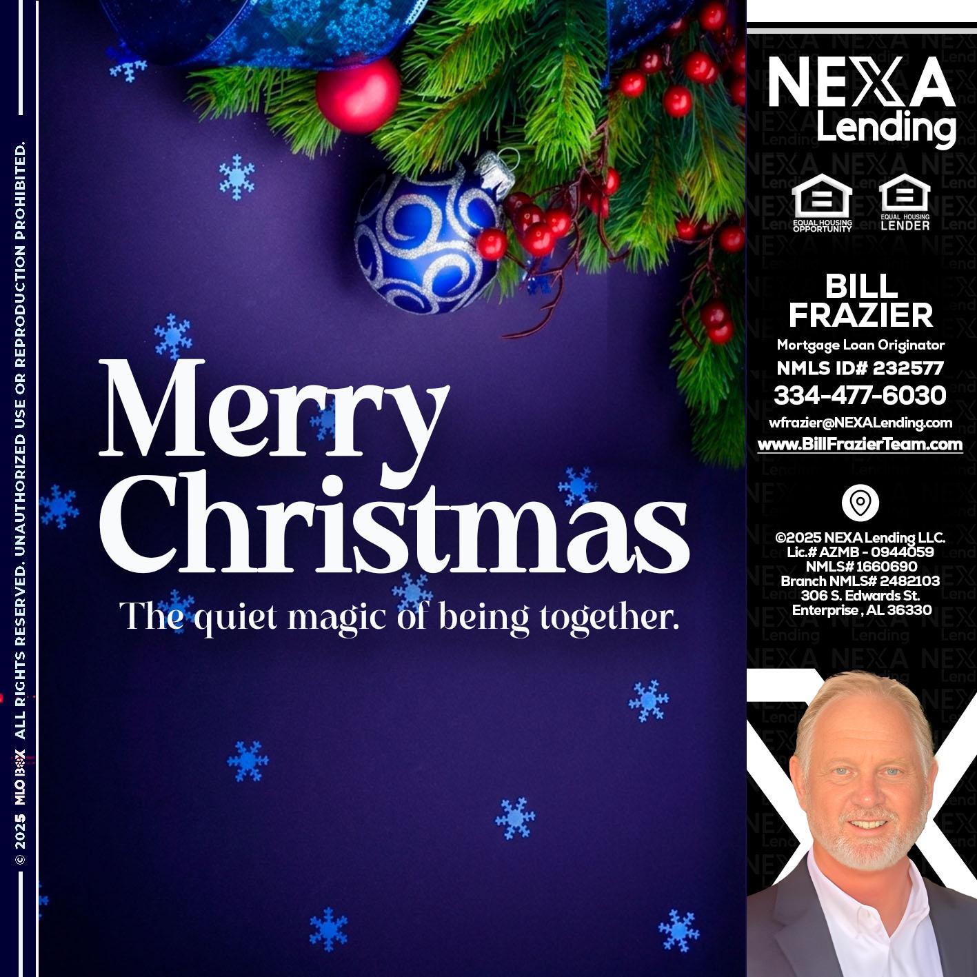 merry christmas - Bill Frazier -Mortgage Loan Originator