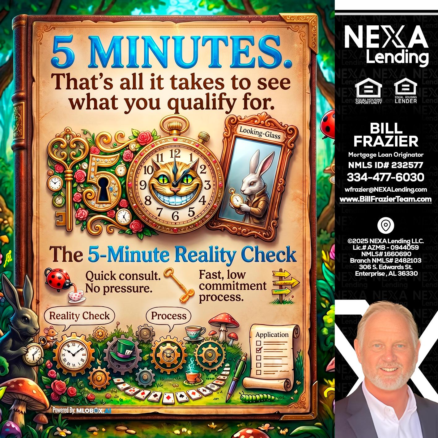 Reality Check! - Bill Frazier -Mortgage Loan Originator
