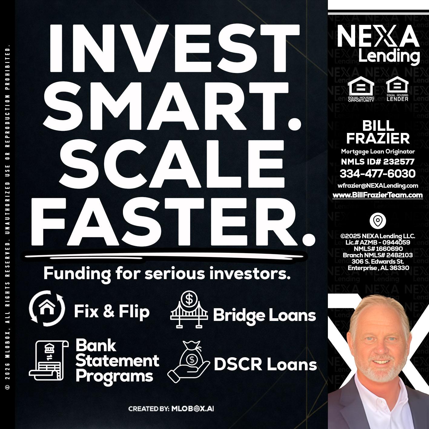 INVEST SMART - Bill Frazier -Mortgage Loan Originator