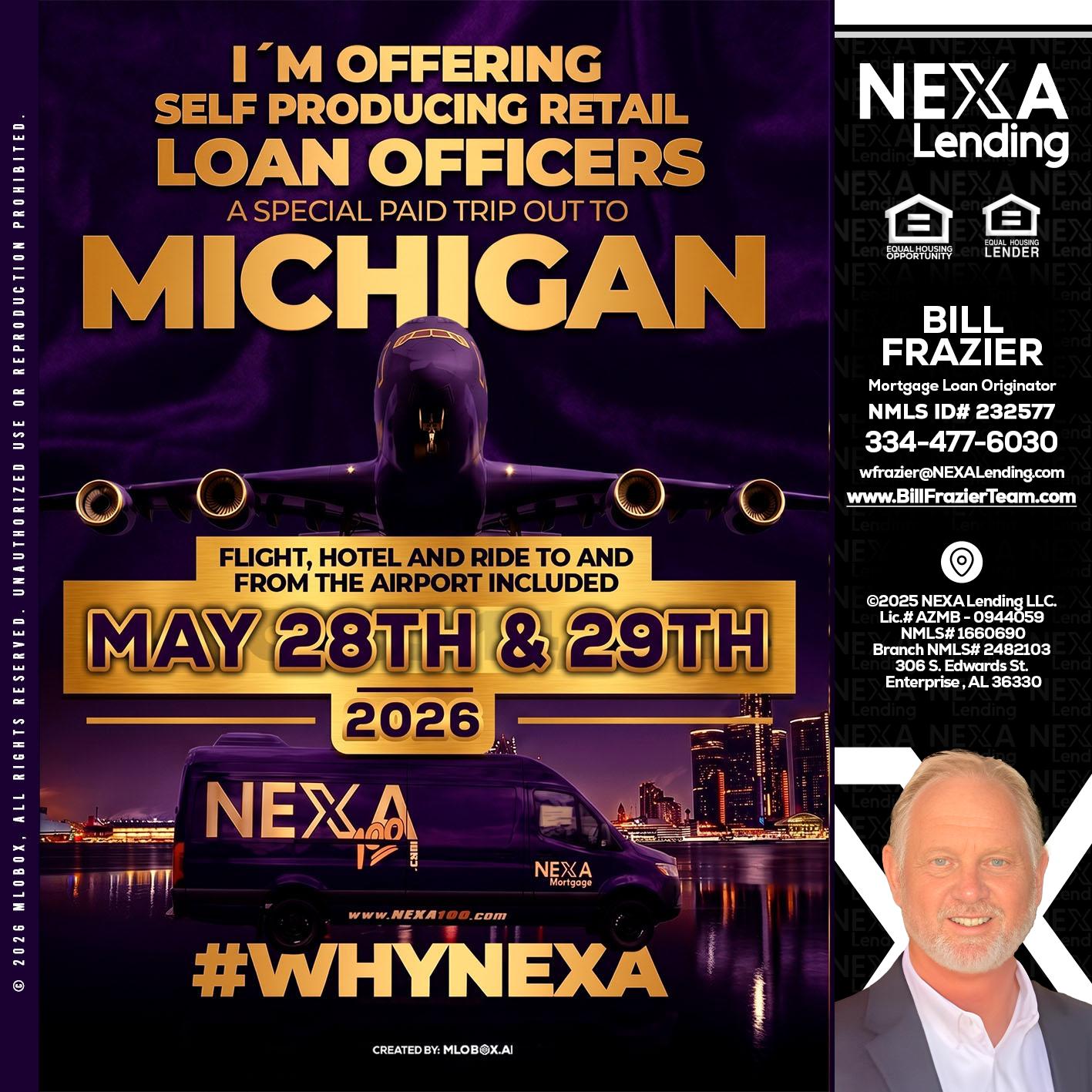 MICHIGAN - Bill Frazier -Mortgage Loan Originator
