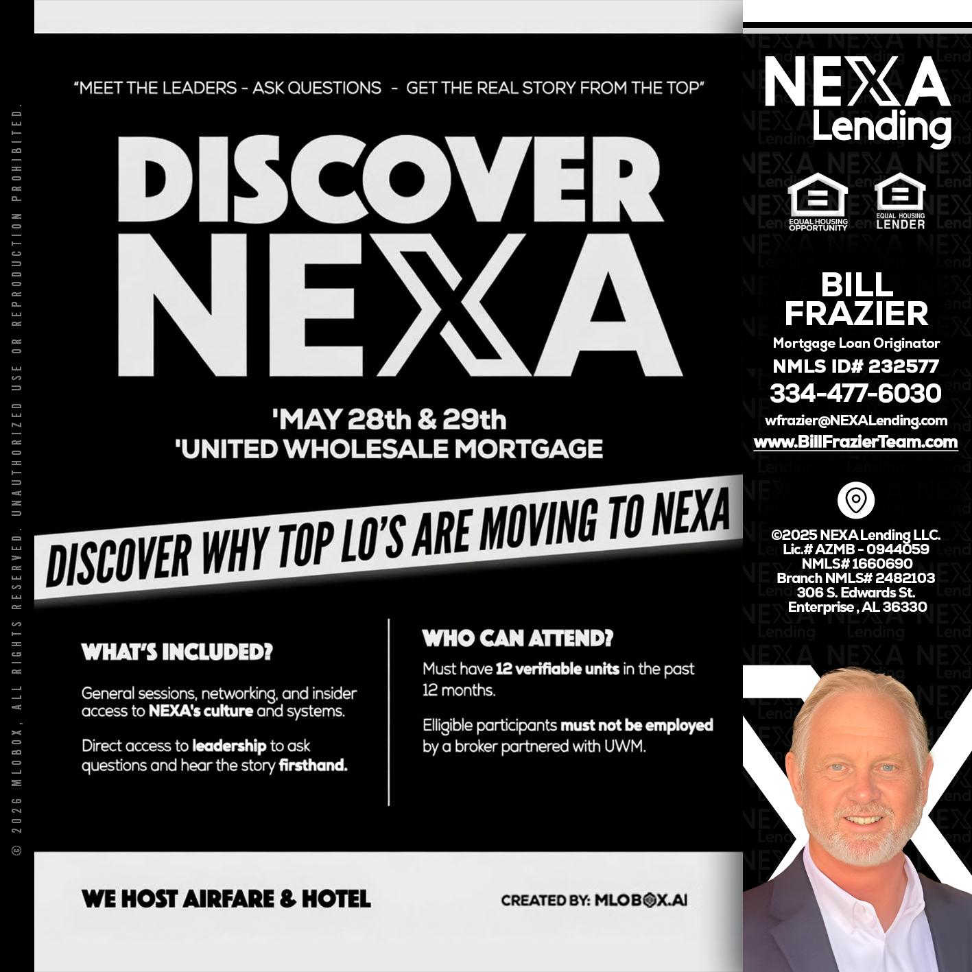 DISCOVER NEXA - Bill Frazier -Mortgage Loan Originator