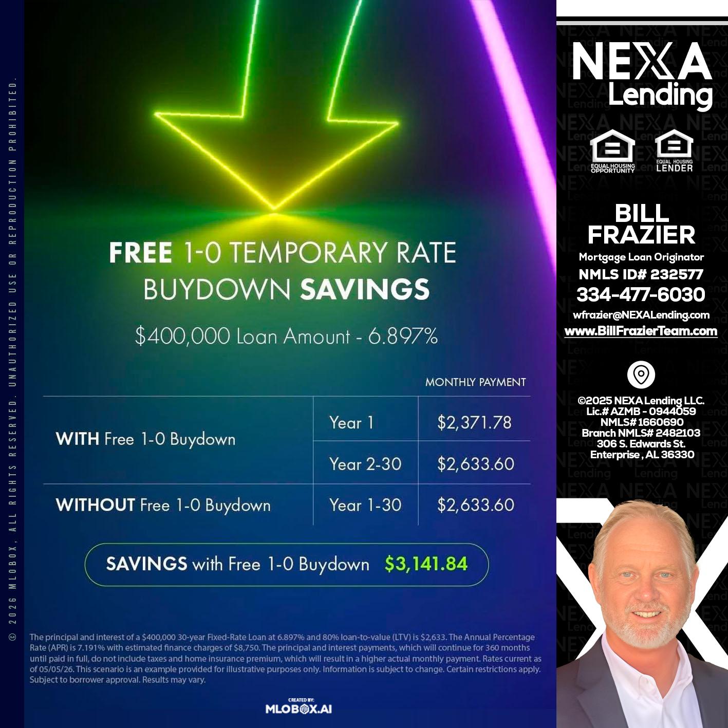 BUYDOWN - Bill Frazier -Mortgage Loan Originator