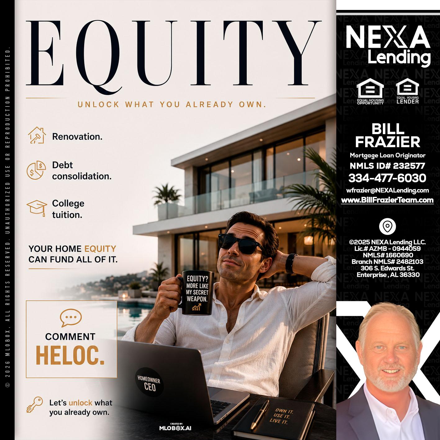 EQUITY - Bill Frazier -Mortgage Loan Originator