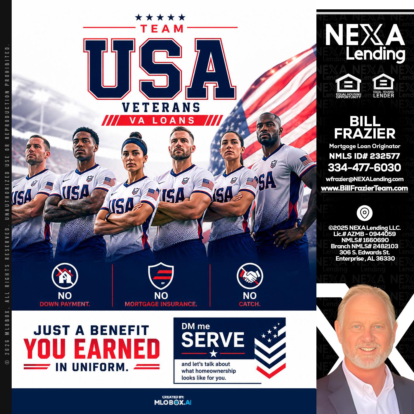 USA TEAM - Bill Frazier -Mortgage Loan Originator