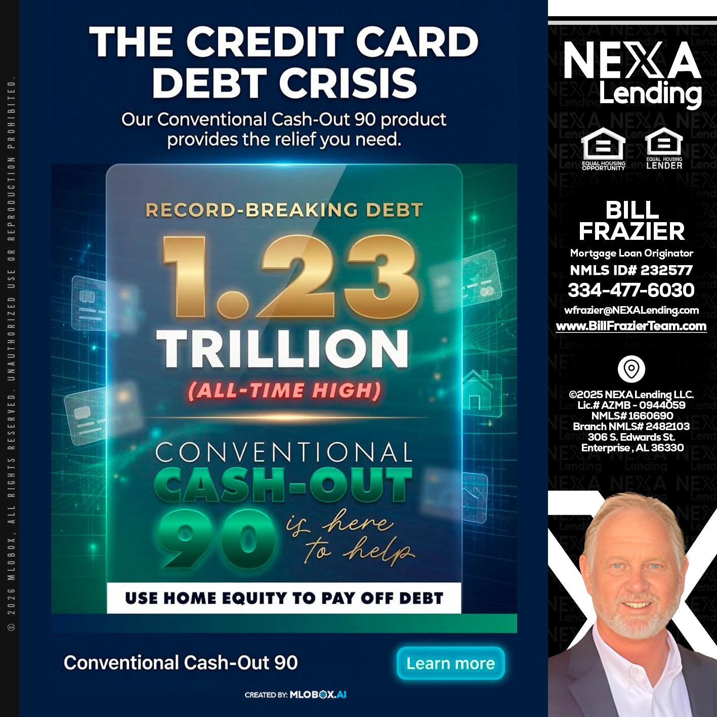THE CREDIT CARD - Bill Frazier -Mortgage Loan Originator