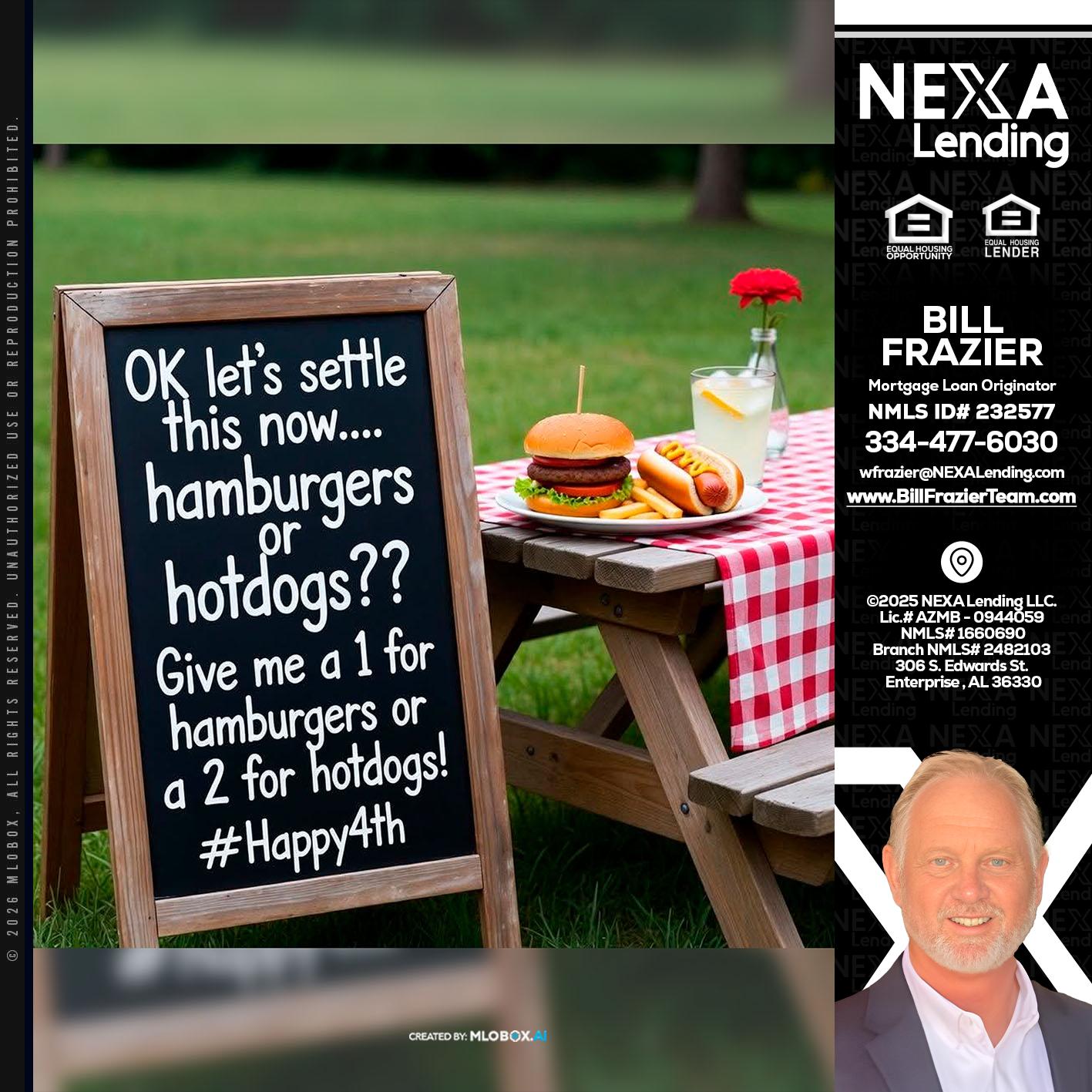 let settle this - Bill Frazier -Mortgage Loan Originator