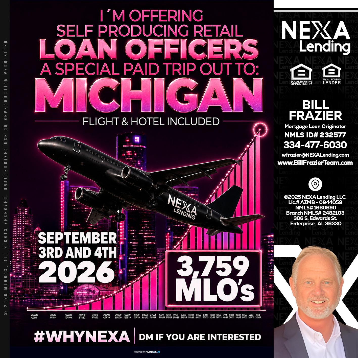 MICHIGAN TRIP - Bill Frazier -Mortgage Loan Originator