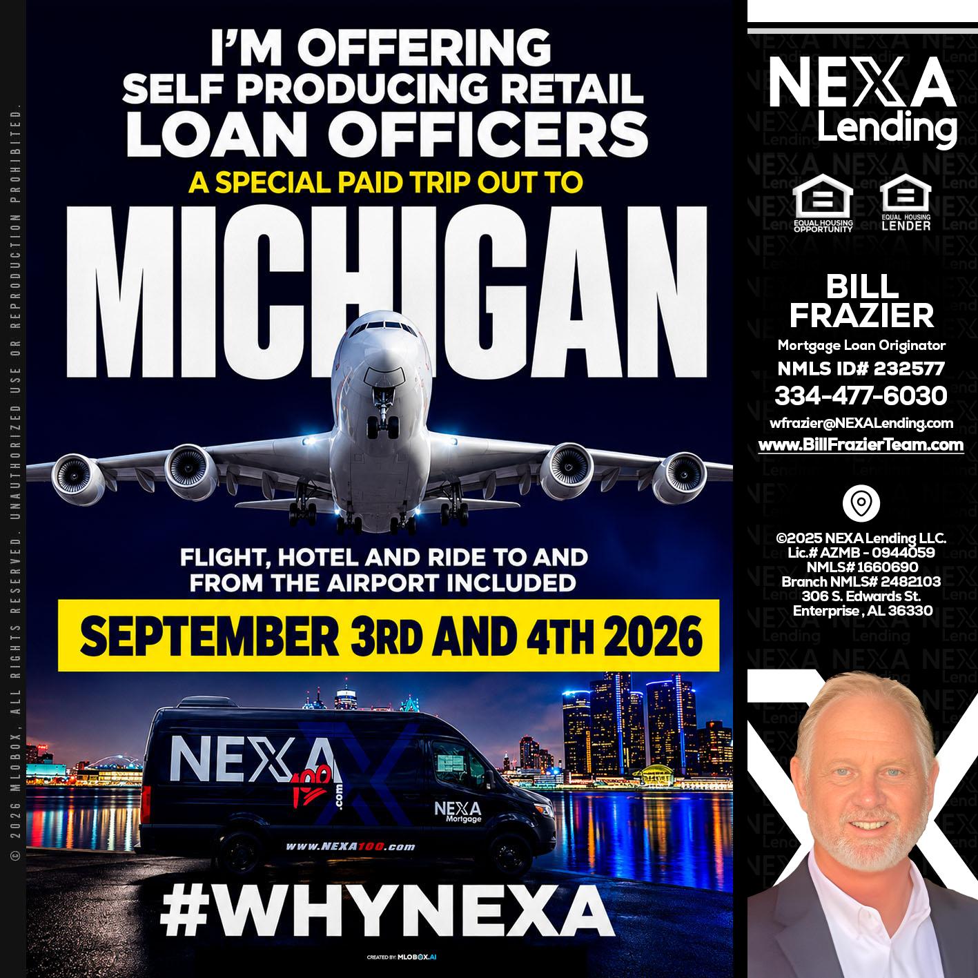 MICHIGAN - Bill Frazier -Mortgage Loan Originator