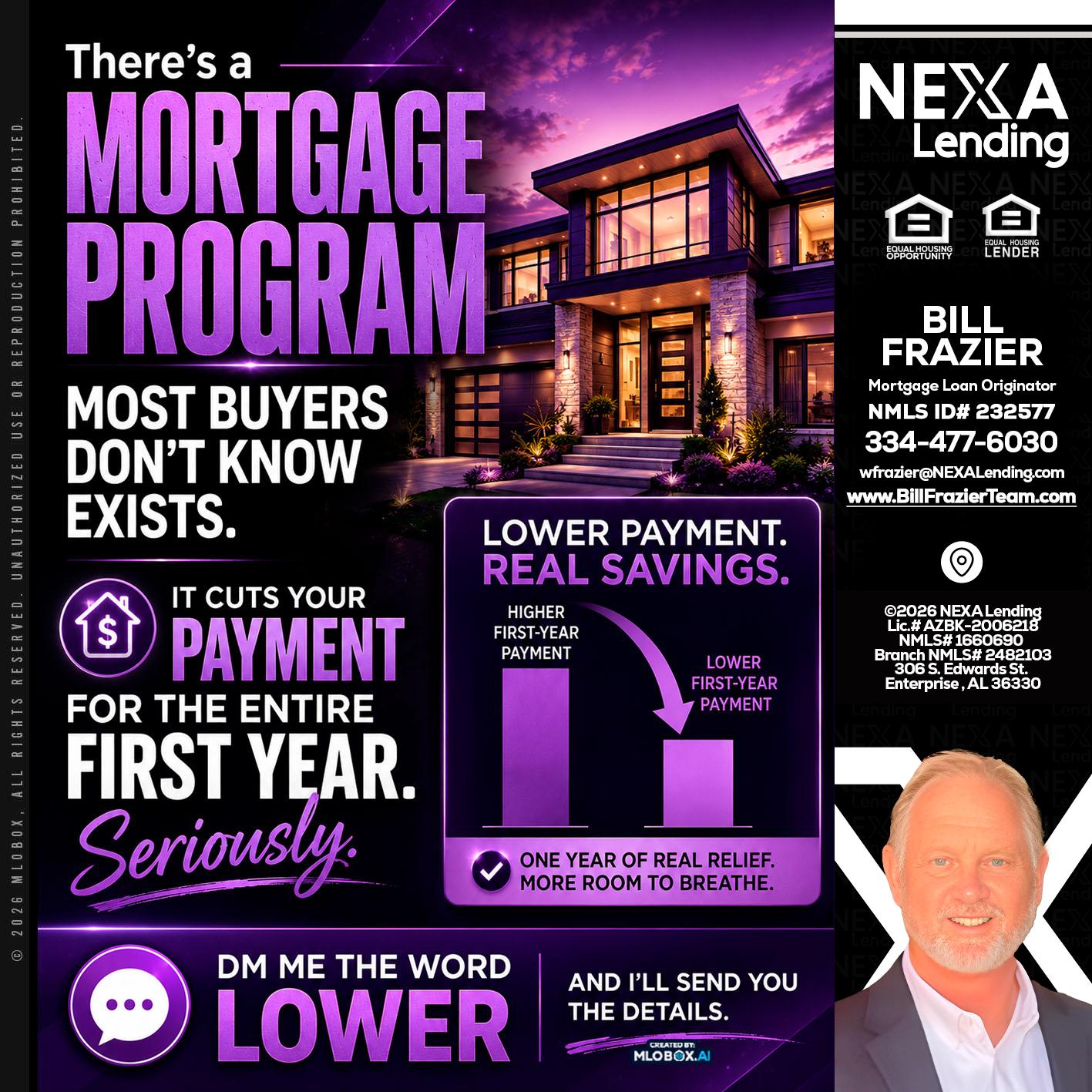 MORTGAGE PROGRAM - Bill Frazier -Mortgage Loan Originator