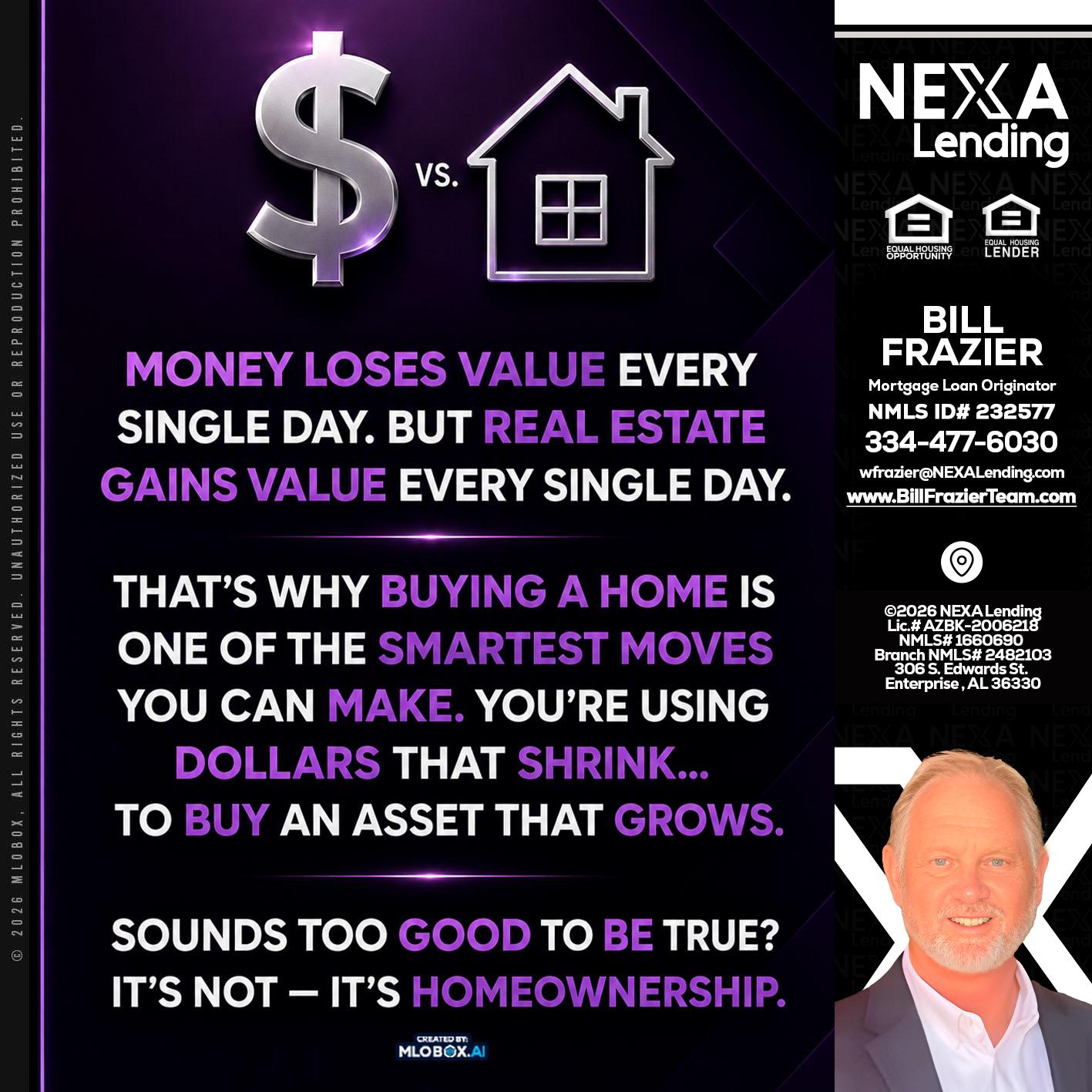 MONEY LOSES - Bill Frazier -Mortgage Loan Originator