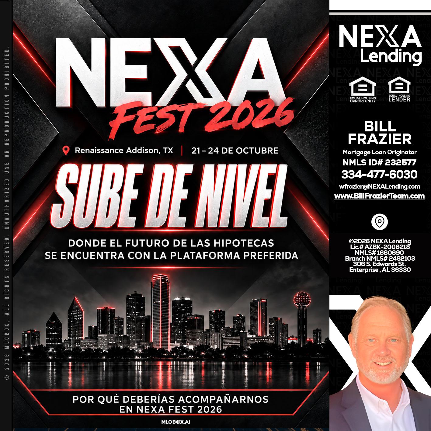 NEXA fest 2026 - Bill Frazier -Mortgage Loan Originator